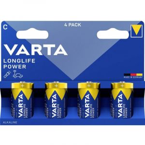 Varta Pack de 4 piles alcalines Longlife Power C 1,5V