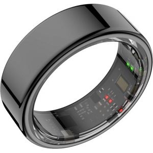 Focus Home Interactive S1 Smart Ring - Noir - Taille 13 - Fréquence cardiaque - Cycle menstruel - Moniteur de sommeil - Anneau intelligent - Performance sportive - Podomètre - IP68 Waterproof - Mesure de l'O2 - Femmes - Hommes - Wearables - Étui de charge