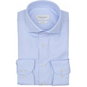 Image de Profuomo Chemise Dobby Clair Bleu clair Bleu taille 38