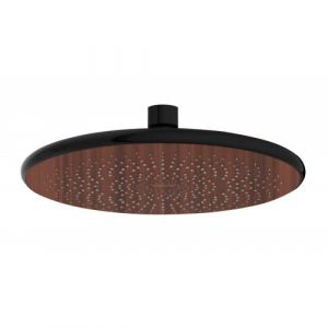 Image de Wenko Douche de tête noir et bois - diamètre 225 mm - Water Saving