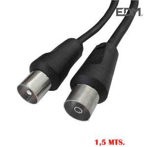 Image de Rallonge Tv-Vid&eacute;o 9,5mm 1,5m Noir Sous Emballage Edm