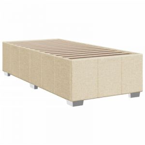 VidaXL Cadre de lit sans matelas crème 80x200 cm tissu