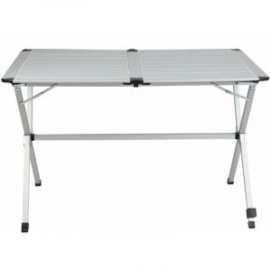 Midland Table pliante gap less aluminium 4 personnes grise