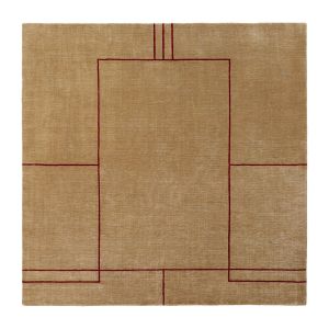 &tradition Tapis Cruise AP11 / 240 x 240 cm - Tissé main marron/beige en tissu