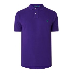 Ralph Lauren Polo ajusté uni en coton Violet Polo - Couleur Violet - Taille S