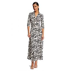 Morgan 231-RLILO Robe, Off White/Noir, 42 Femme