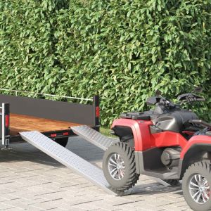 VidaXL Ramp de Chargement Argent 159 x 23 x 5 cm Acier galvanis&eacute;