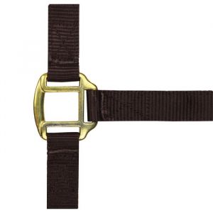 Licol nylon doublé cuirpur-sang - Marron - Licol en nylon triple épaisseur avec muserolle et têtière réglables