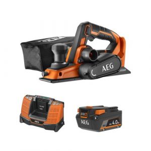 AEG Powertools - Pack 18V - Rabot Brushless 82mm - Batterie 4.0 Ah - Chargeur