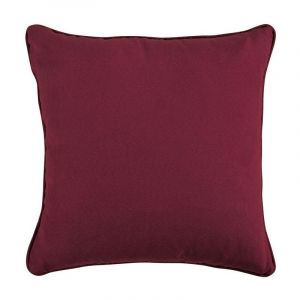 Thedecofactory SUEDEN - Coussin en suédine rouge bourgogne 40x40 - Rouge bourgogne