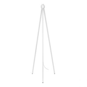 Pied de lampadaire 1xE27 Max.40W Métal Blanc Câble PVC transparent