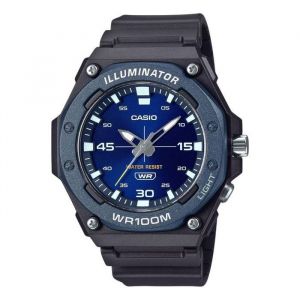 Casio Montre Sport - Modèle Homme - Cadran Bleu - Résistance 100m - Bracelet Résine