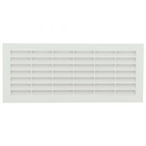 Nicoll Grilles de ventilation rectangulaires &agrave; encastrer - sans moustiquaire - 108 x 254 mm - noire - RACCORDS ET PLASTIQUES SAS