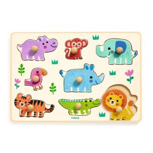 Djeco PUZZLES GROS BOUTONS : Hippo n Co