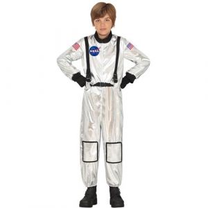Déguisement combi nasa astronaute argent enfant - 5/6 ans - gris - générique 81149