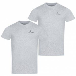 Sergio Tacchini Hommes Maillots de corps à col rond Lot de 2 gris 39493436
