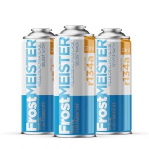 FROSTMEISTER 2en1 400ml - 3x Canettes GAZ R134a POUR CLIMATISATION EN LIBRE-SERVICE
