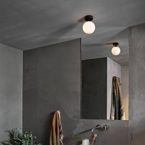 Astro Denver plafonnier, IP44, sphère, noir