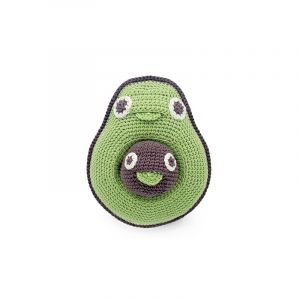 Boite à musique avocat et son bébé noyau en coton bio - Myum