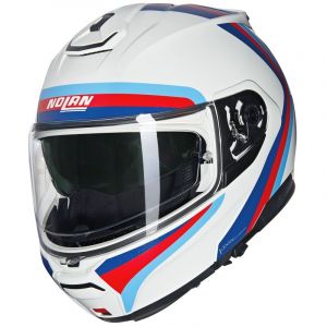 Nolan Casque modulable N100-6 Assoluto 347 blanc/bleu/rouge/azur metal
