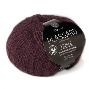 Pelote de coton et laine à tricoter FIDELE - Plassard 38 Violet - 38 Violet