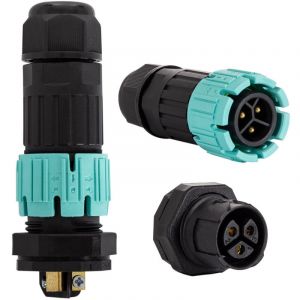 Connecteur pour Bo&icirc;te &Eacute;tanche 3 Broches 0,5-2,5 mm&sup2; IP68 Noir