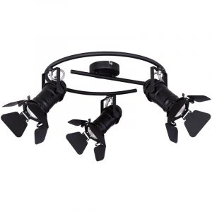 Globo Plafonnier Rondell, r&eacute;glable, noir, D 40 cm, EGON