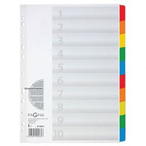 Image de Pagna Intercalaire Carton A4 10 Touches 10 Couleurs