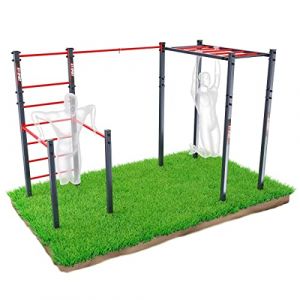 K Sport: Calest nics Station d'extérieur avec barre de traction stationnaire et station Dip Charge maximale : 175 kg I Station de musculation résistante, Made in EU