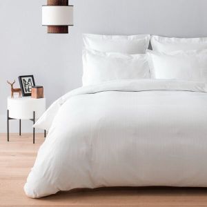 Parure de lit coton blanc 140x200