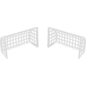 Ruedelafete Lot de 2 Cages de Football blanches d&eacute;cos 7cm