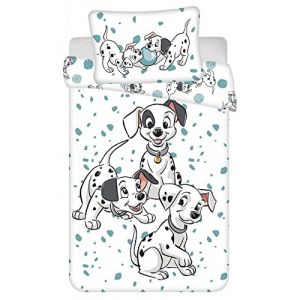 Parure de lit 101 dalmatiens pour bébé | Parure de lit pour garçons et filles | Avec la famille dalmatien ionique, Blanc