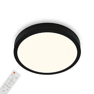 Briloner 3704-015- Plafonnier à intensité variable LED RUNA LED/22W/230V noir + Télécommande