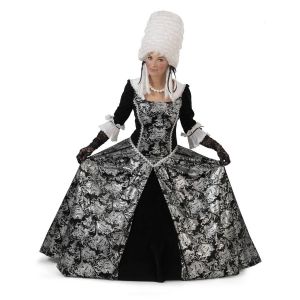 Ruedelafete Déguisement Dame Baroque Argentée : Adulte