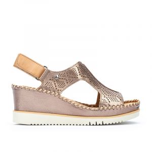 Pikolinos Pour femme. Sandales en cuir Aguadulce bronze -Hauteur du ta