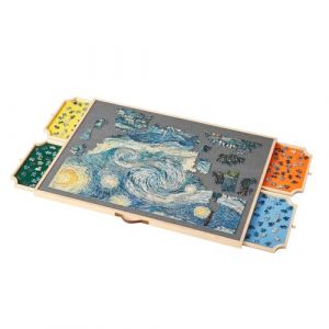 Planche de Puzzle 1500 Pi&egrave;ces-VEVOR-Table de Puzzle en Bois 865x635 mm-Plateau Casse-T&ecirc;te Rotatif Portable-Amateurs