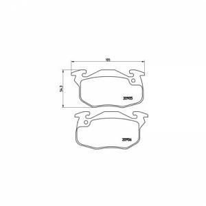 Image de Brembo 4 plaquettes de frein P61097