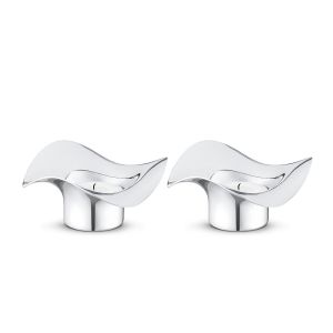 Image de Georg Jensen Cobra bougeoir lot de 2 acier inoxydable