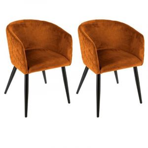 Lot de 2 Fauteuils Design "Marlo" 76cm Ambre Prix