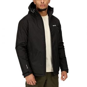 Regatta Homme Veste Technique À Capuche Imperméable Isolante Thermo-guard Thornridge Waterproof Insulated Jacket, Noir, L EU