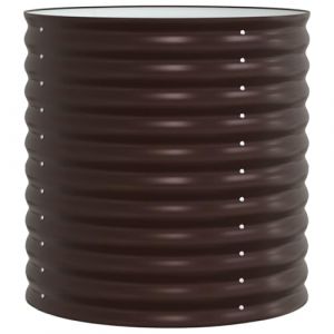 VidaXL Jardinière surélevée - Marron 80x80x81 cm Acier galvanisé
