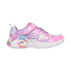 Skechers Unicorn Dreams Heart Basket, Pink Sparkle Mesh/Multi Trim, 27 EU
