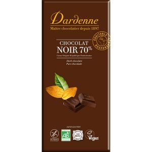 Image de Dardenne Chocolat noir au sucre de canne Bio et sans gluten 100g