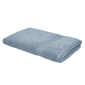 Today Maxi drap de bain uni en Coton Bleu ardoise 90x150 cm