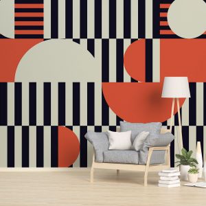Hexoa Hxadeco - Papier peint tangram - Multicolore