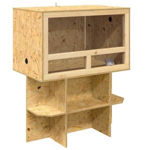 VidaXL Terrarium OSB marron - 80x50x100 cm - 228 kg - Longue dur&eacute;e de vie - Beaucoup despace