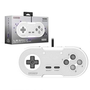 Just for Games Retrobit Legacy 16 Manette USB Filaire pour Switch/PC/Steam/Raspberry Pi Gris