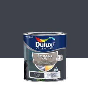 Dulux Valentine Peinture Sol int/ext Ecran+ Satin-Gris Anthracite 0,5L