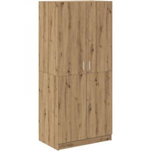 VidaXL Garde-robe ch&ecirc;ne artisanal 80x52x180 cm bois d'ing&eacute;nierie