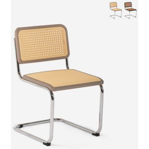 Chaise cantilever cuisine salle &agrave; manger moderne viennoise Erys - Beige